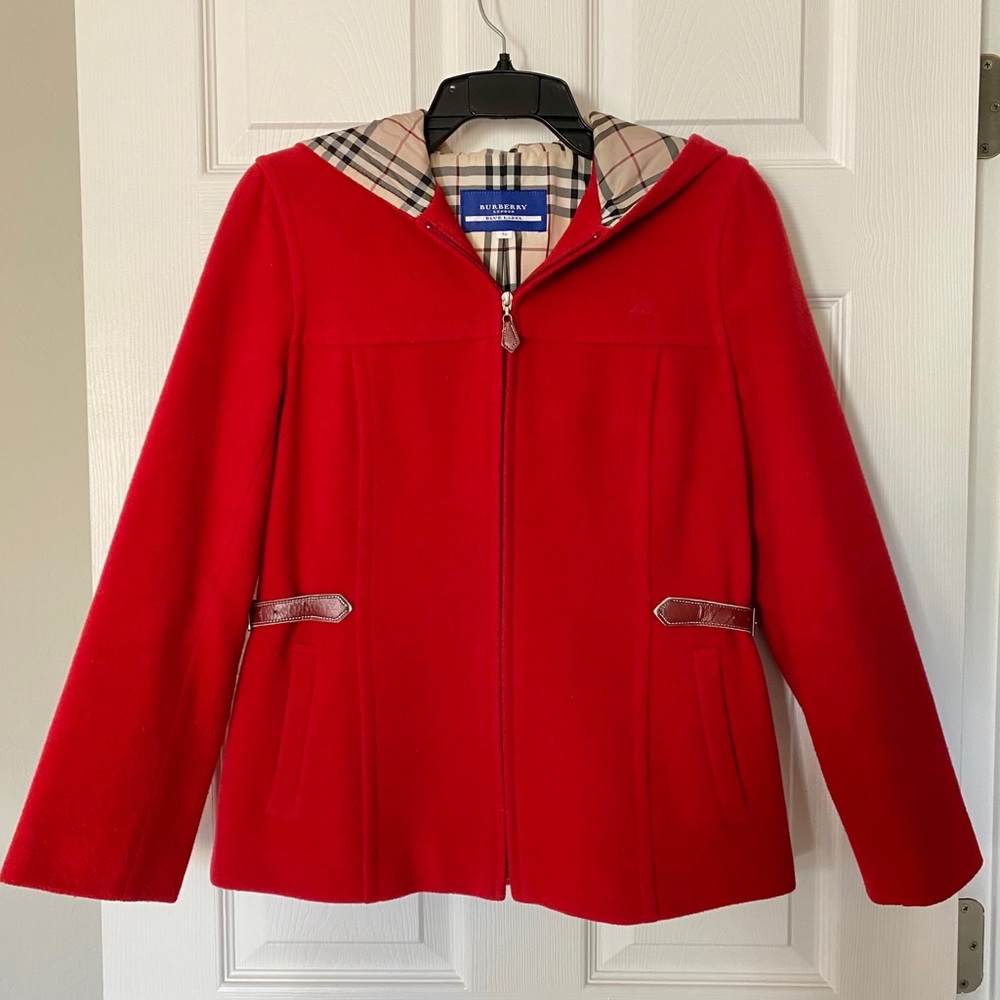 Burberry blue label red jacket